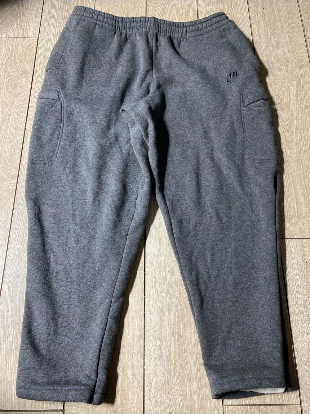 Vintage Nike Grey Baggy Cargo Wide Leg Sweatpants Men's Size XL 00s Streetwear